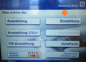 Einzahlung Deutsche Bank